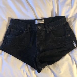 brand new black one teaspoon bandit shorts